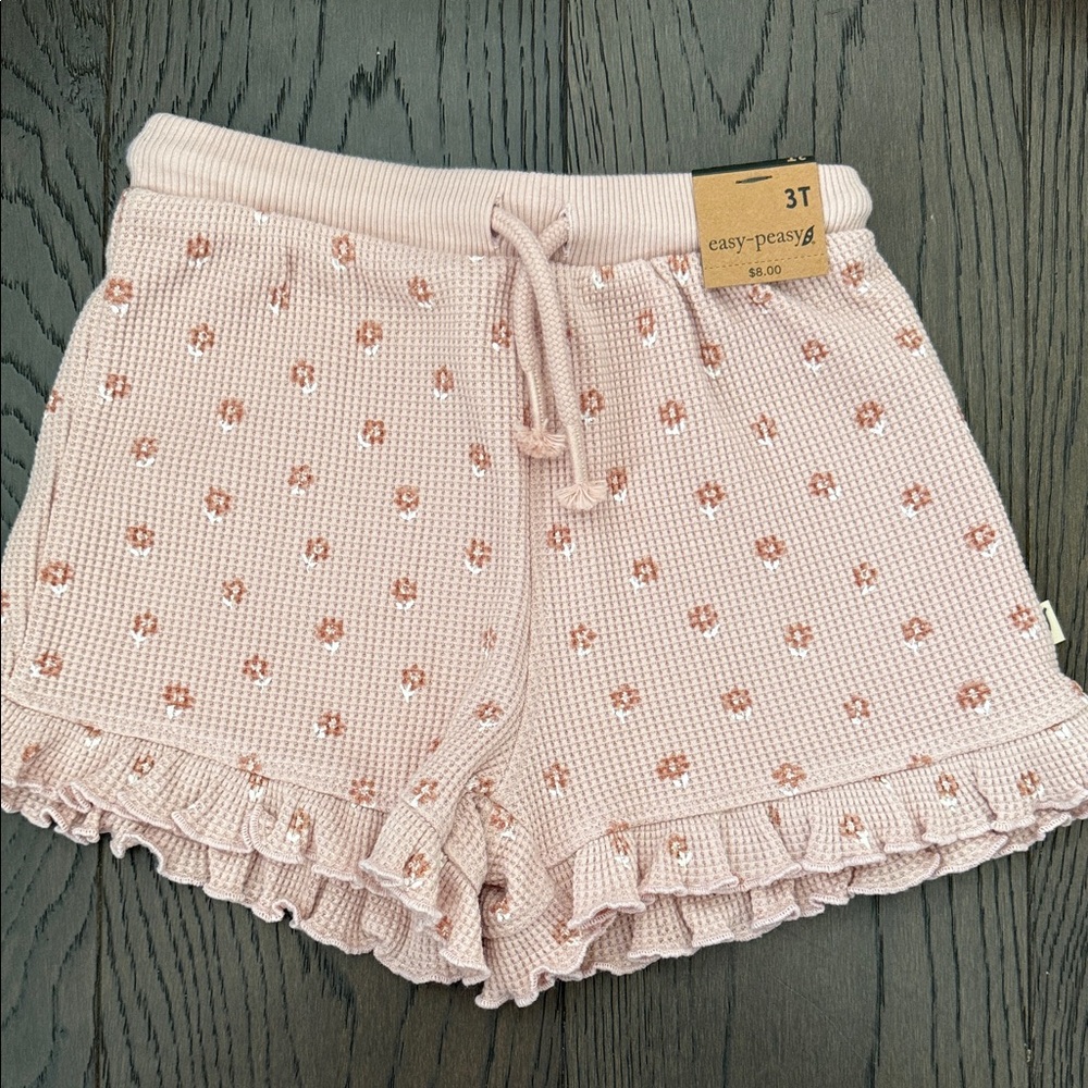 Easy-Peasy Kids Pink Ruffle Shorts